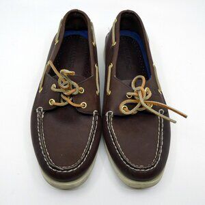 SPERRY Women's Brown Leather Boat Shoe Size 10